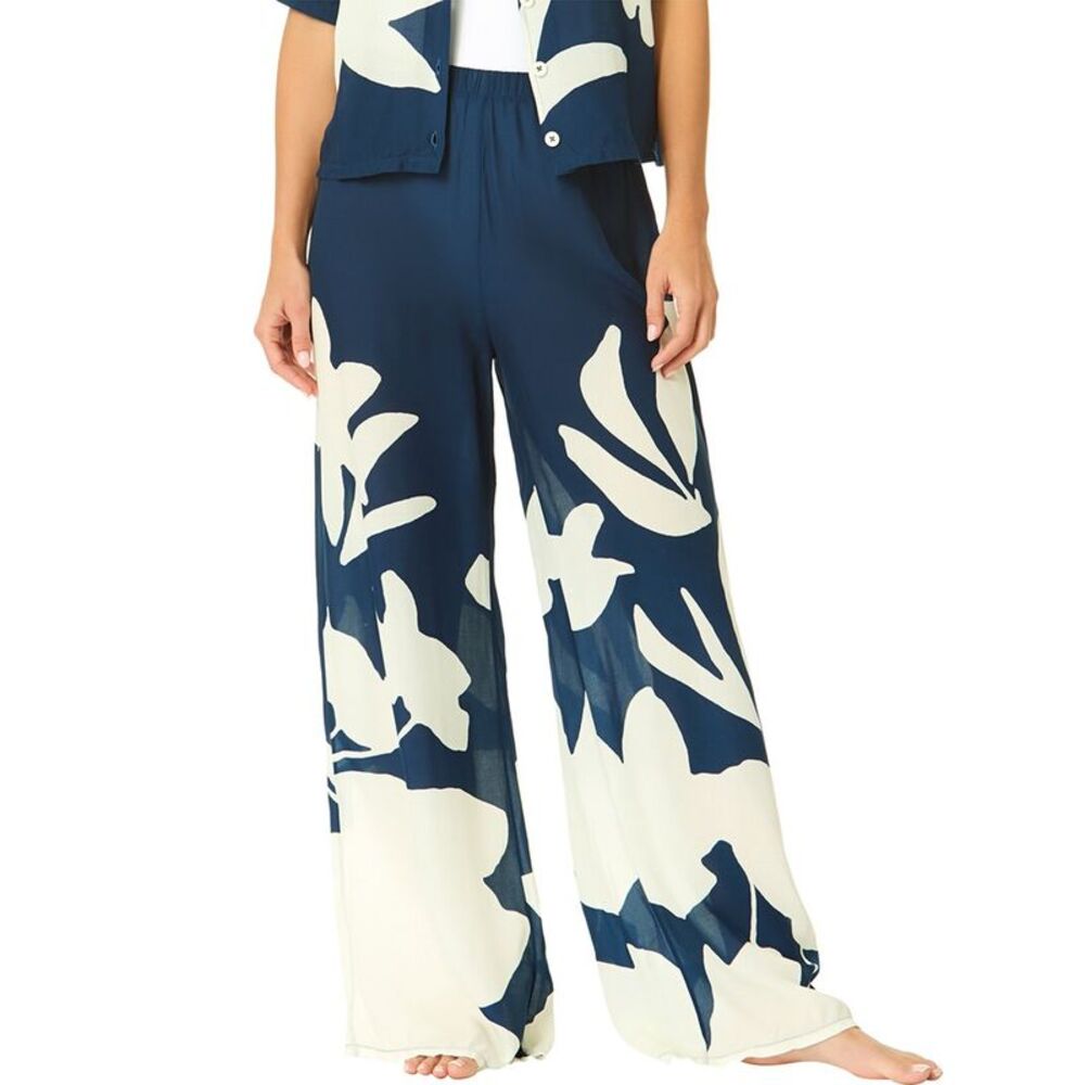 Cece Womens  Cabana Coverup Pant, Navy